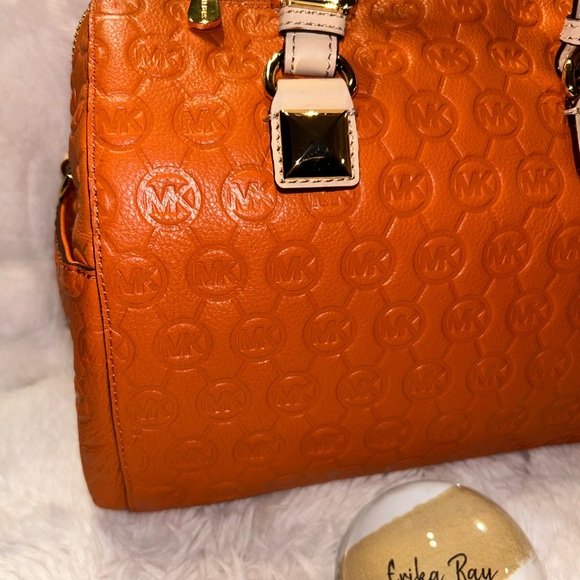 Brand New Michael Kors Tangerine Medium Satchel- GENUINE LEATHER - Picture 14 of 16